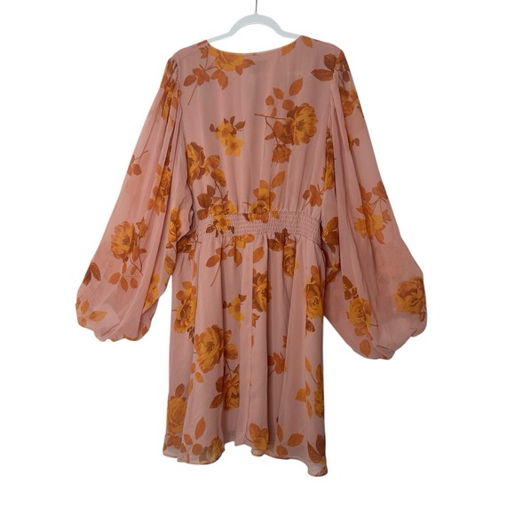 City Chic Dress Women L/20 Plus Floral V-Neck Mini Summer Vacation Formal New‎ - Picture 2 of 9